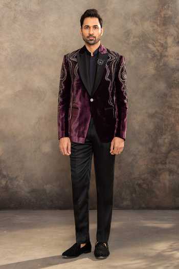 Millionaire Embroidered Suit & Pant Set 