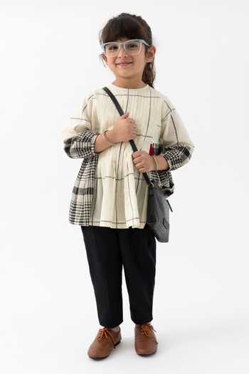 Tiber Taber Chequered Top & Pant Set 