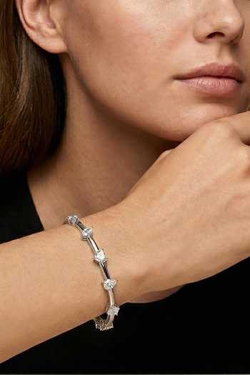 Prata Majestic Stone Embellished Cuff Bracelet 