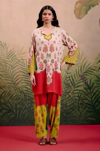 Shetab Kazmi Raya Printed Cotton Kurta & Pant Set