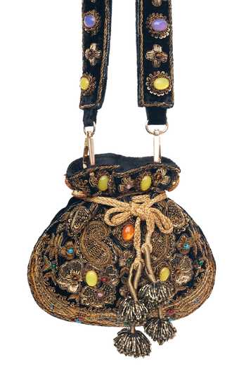 SG Collection By Sonia Gulrajani Mahira Velvet Potli Bag 