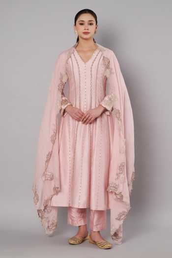 Doux Amour Spring Halo Embroidered Anarkali Set 