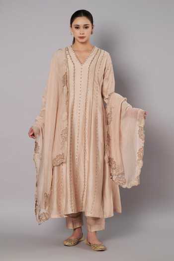 Doux Amour Spring Halo Embroidered Anarkali Set 