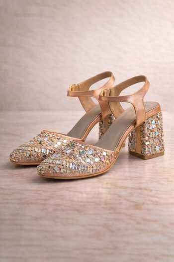 Tiesta Peachy Petals Block Heels 