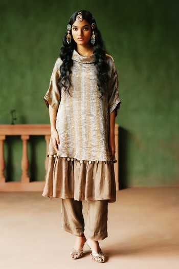 Alam By Tulsi Patel Raha Cowl Neck Kurta & Pant Set 