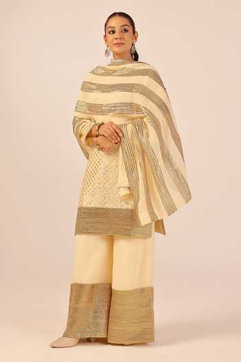 Palak & Mehak Designer Chanderi Kurta Sharara Set 