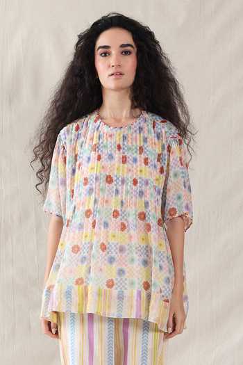 Dhaari Handwoven Cotton Silk Top & Slip Set 