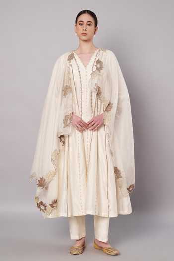 Doux Amour Spring Halo Embroidered Anarkali Set 