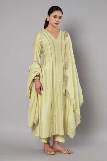 Doux Amour Spring Halo Embroidered Anarkali Set 