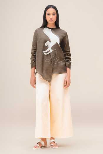 Ampm Aquila Linen Shirt & Palazzo Set 