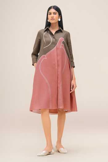 Ampm Lark Linen Shirt Dress
