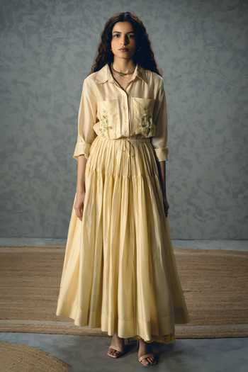 EASE Elina Placement Embroidered Dress 