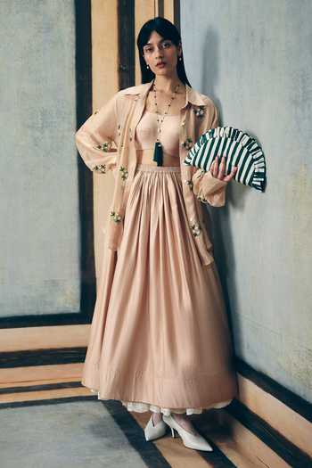 EASE Izumi Embroidered Shirt & Skirt Set 