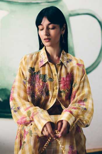 EASE Yuki Checkered Print Shirt 