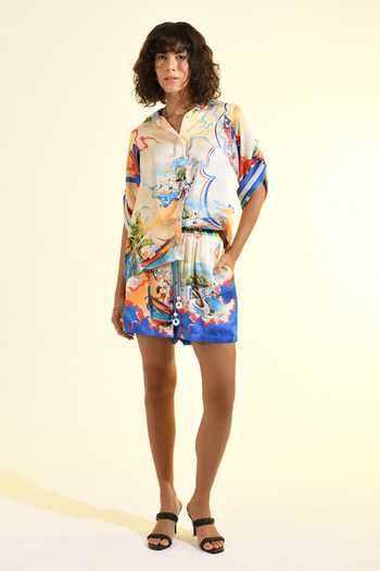 Bhanuni By Jyoti Coastal Print Shorts 