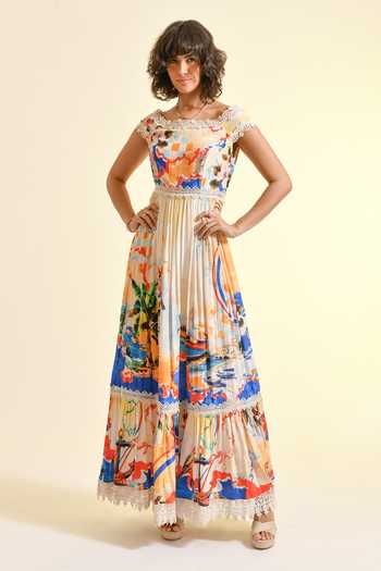Bhanuni By Jyoti Coastal Print Maxi Dress 
