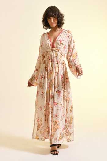 Bhanuni By Jyoti Floral Blush Print Kaftan 