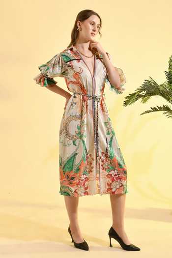 Bhanuni By Jyoti Elmira Printed Midi Dress 