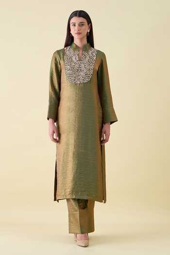 Aakaar Metallic Sequin Work Bodice Kurta & Pant Set 