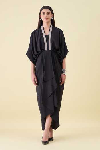 Aakaar Metallic Leather Embellished Dress 