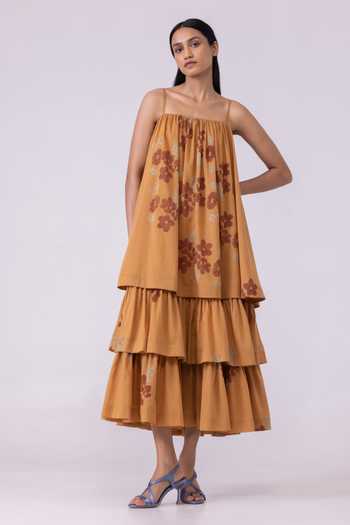 The Summer House Lev Floral Print Tiered Dress