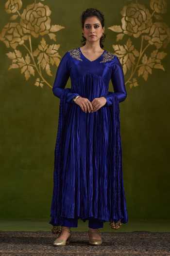 Almaari By Pooja Patel Romila Pure Silk Anarkali Set 