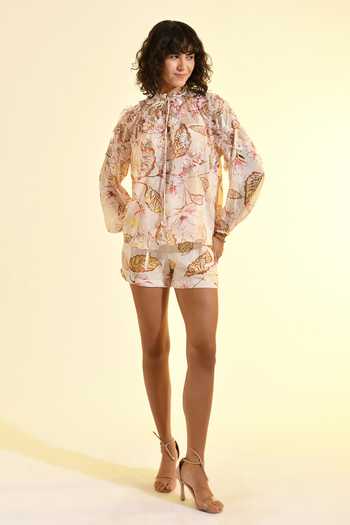Bhanuni By Jyoti Floral Blush Print Shorts 