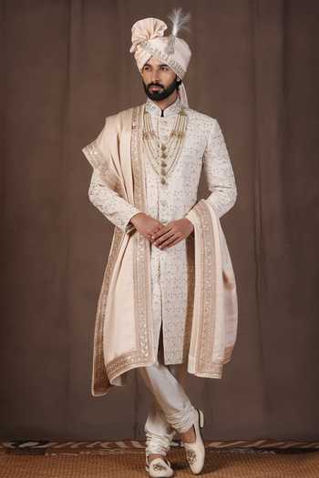 ZOOP MEN Hand Embroidered Sherwani Set 