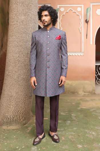 ZOOP MEN Thread Embroidered Sherwani Set 