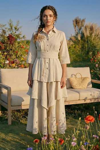 House Of Fett Cotton Flex Shirt & Pant Set 