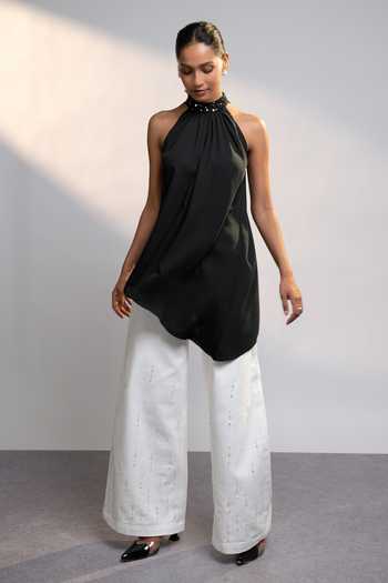 Style Junkiie After Dark Asymmetric Halter Top 