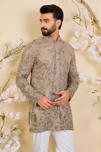 Kasbah Sequined Floral Georgette Kurta 