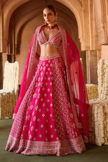Charu And Vasundhara Tashvini Embroidered Lehenga Set 