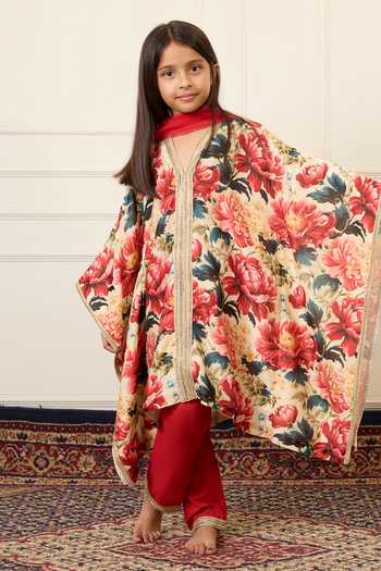 Mamma Plz Floral Print Kaftan Set 