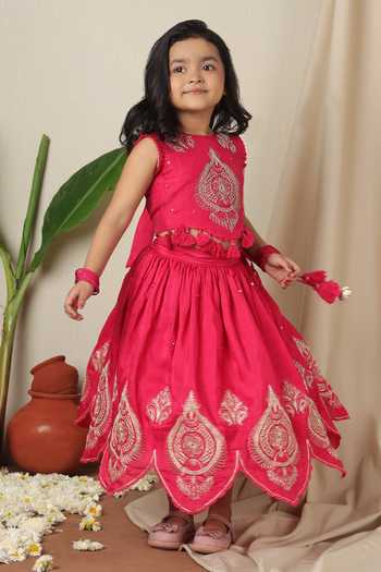 Poochkie Roshan Gulal Embroidered Lehenga & Blouse Set 