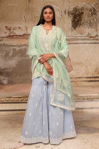 Charu Makkar Ayra Embroidered Kurta Sharara Set 