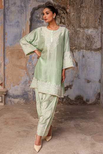 Charu Makkar Faiza Dori Embroidered Kurta & Salwar Set 