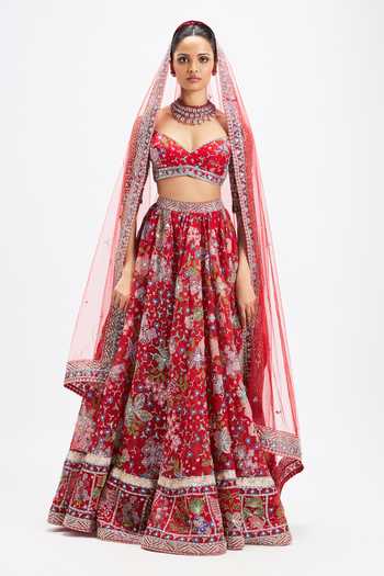 Aisha Rao Rubisette Applique Work Lehenga Set 