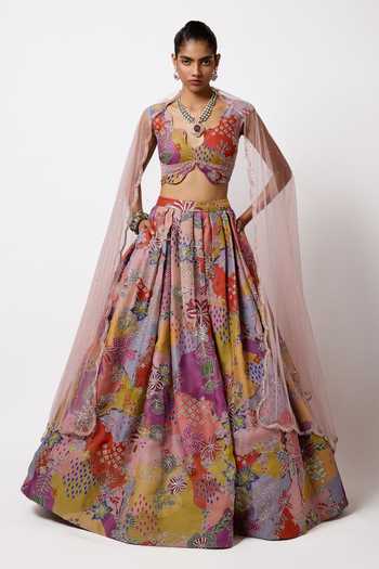 Aisha Rao Brillara Printed & Embellished Lehenga Set 