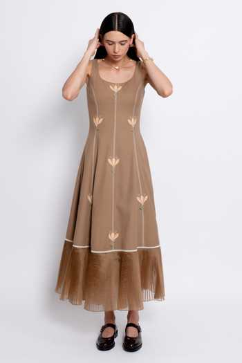 love, Kiki Mandra Floral Embroidered Dress 