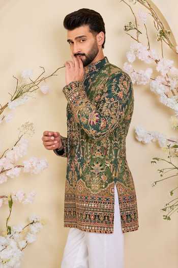 Kasbah Zari Embroidered Crepe Kurta 