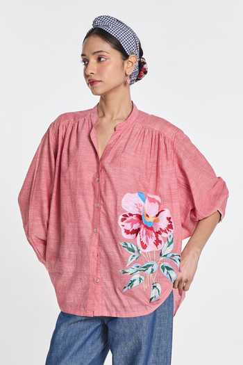 Payal Pratap Scabiosa Embroidered Shirt 