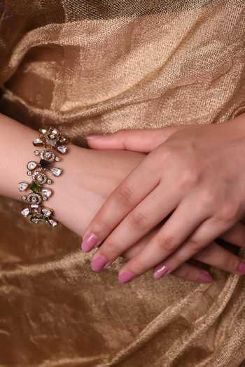 Moh-Maya By Disha Khatri Stone Pachi Kundan Bracelet 