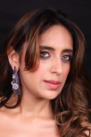 Moh-Maya By Disha Khatri Amethyst Zircon Dangler Earrings 