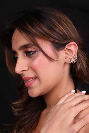Moh-Maya By Disha Khatri Zircon Earcuff Earrings 