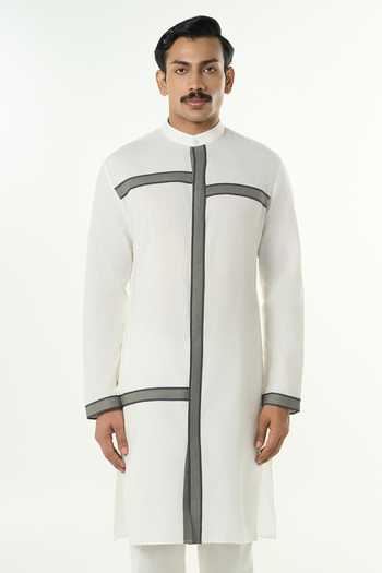 Line Out Line Crossbeam Patch Kurta 
