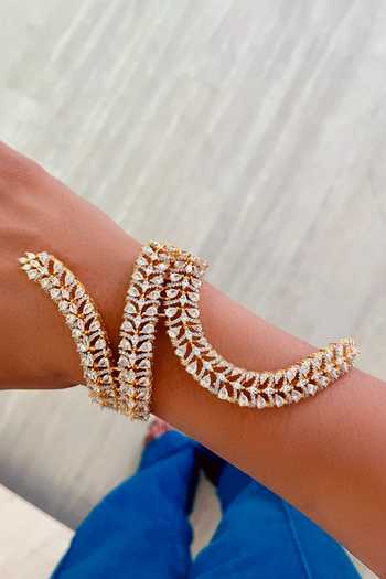 PRERTO Faux Diamond Wrap Bracelet 