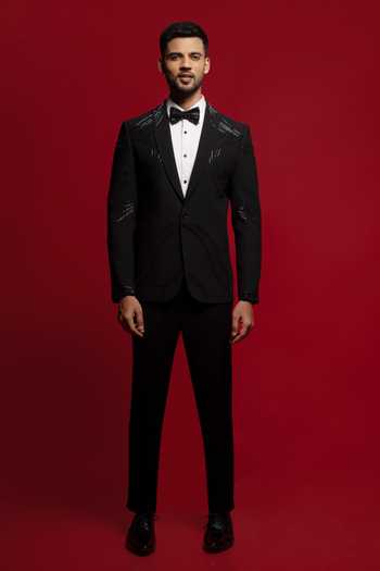 Sven Suits Cutdana Embroidered Blazer Set 