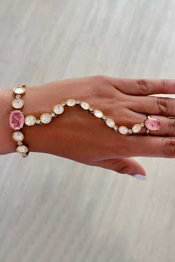 PRERTO Zayra Rose Polki Luxe Hand Harness - Set of 2 