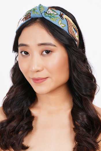 APT FOREVER Beaded Spotted Leopard Headband 